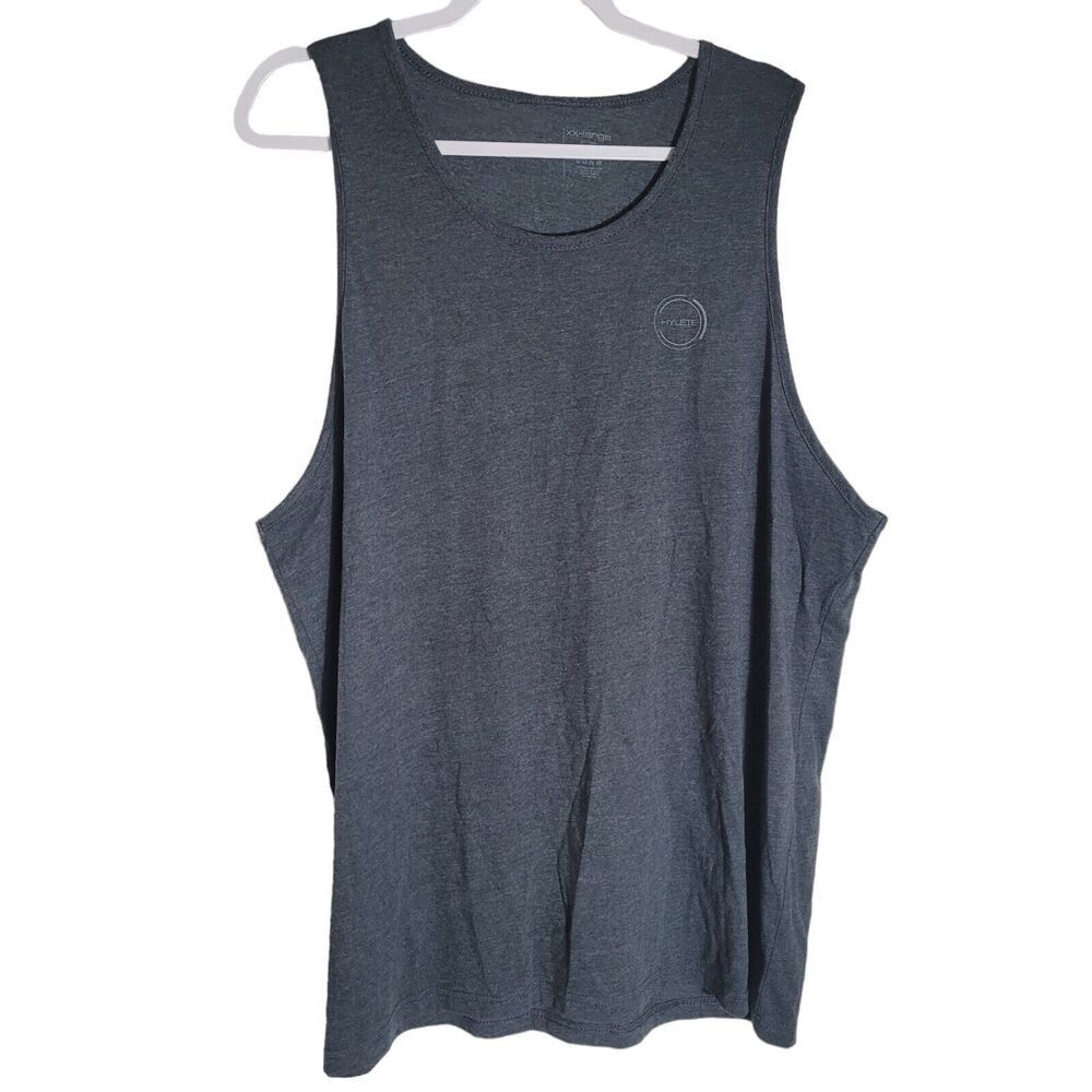 Hylete Tank Top Men's Size XXL Gray Stretch Sporty Athletic Gym Crossfit Fitness